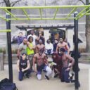 équipement de sport extérieur pour une aire de street workout : barre de traction pont de singe damapro