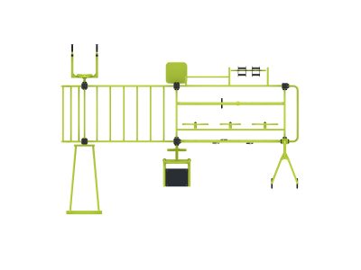 équipement de sport extérieur pour une aire de street workout : cross training v2 vue dessus