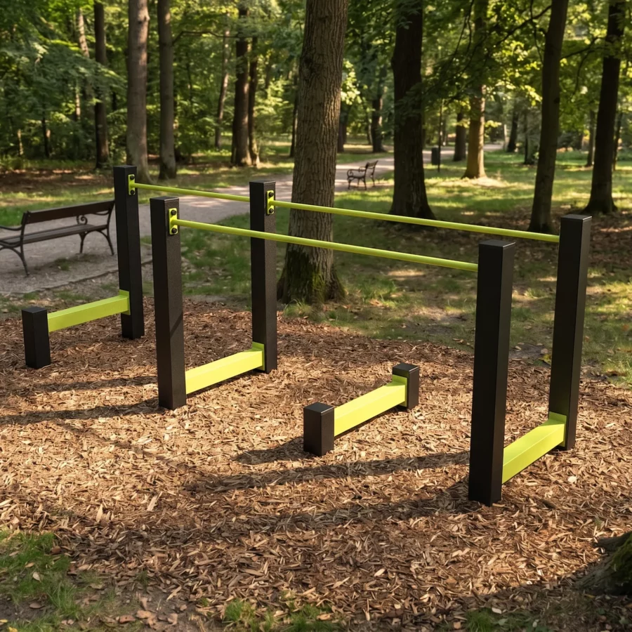 SAUT DE HAIES agrès saut de haies sénior dans un parc arboré
