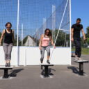 équipement de sport extérieur pour une aire de fitness : plyo box triple vue 2