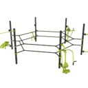 équipement de sport extérieur pour une aire de fitness outdoor : Ring octogonne MMA, pull ,push, chaise romaine, abdos, barre de traction vue 3