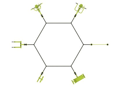 équipement de sport extérieur pour une aire de fitness outdoor : Ring, push, pull, barre traction, abdos, lombaire, chaise romaine