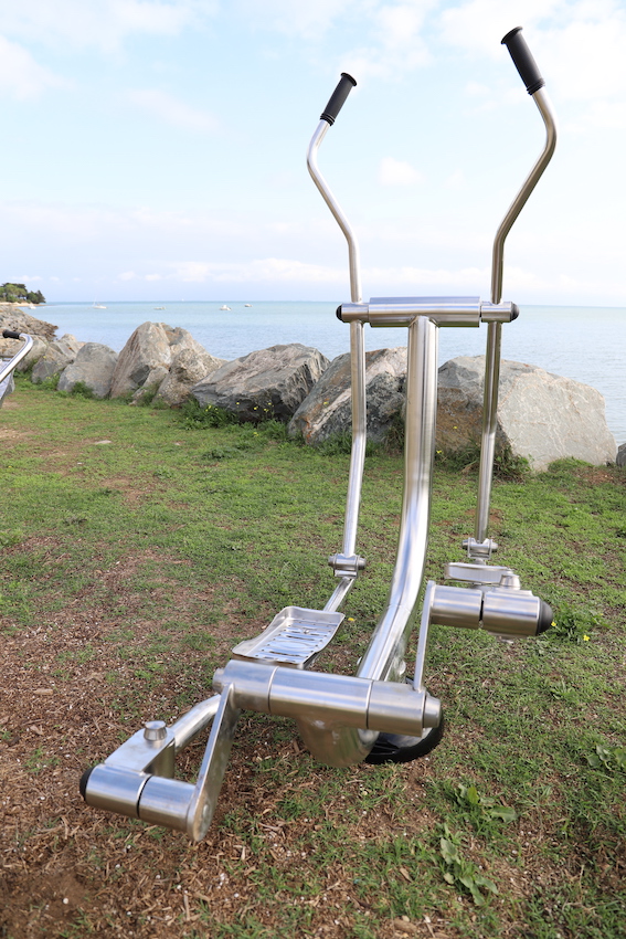 Vélo elliptique inox fitness plein air