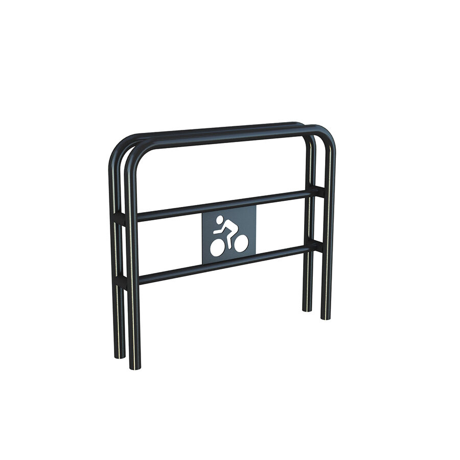 mobilier urbain pour une aire de fitness : borne vélo