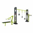 agrès de sport extérieur fitness : portique trx chest hack squat