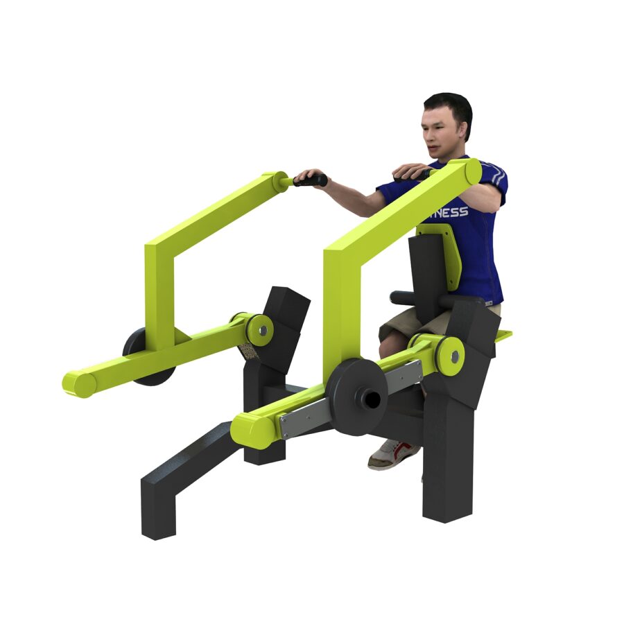STANDING LEST ROW MACHINE appareil musculation extérieur avec poids row machine utilisation
