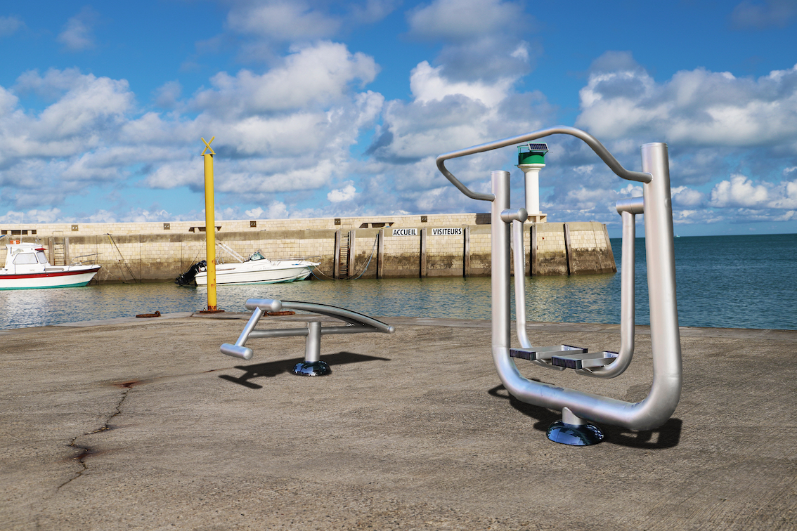 aire de fitness en inox agrès de sport extérieur