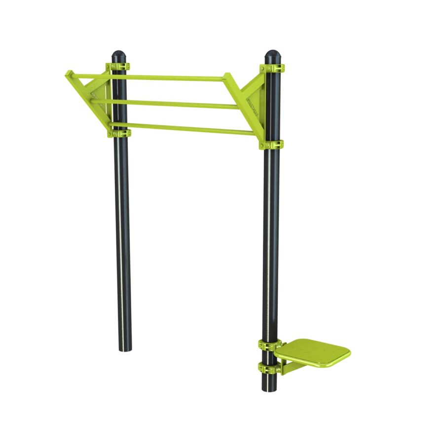 Equipement de street workout : Triple barre devers et plyo vue 2